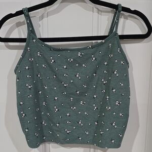 American Eagle Outfitters Green Floral Camisole